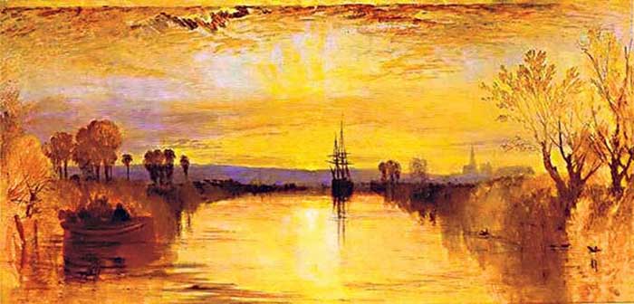 Dos obras del pintor británico Turner en las que se puede apreciar los efectos del la ceniza del Tambora en el clima de Europa durante el "año sin verano".
﻿
