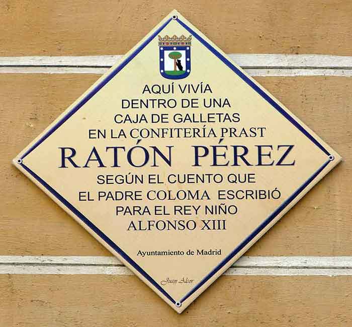 Placa conmemorativa Ratón Perez