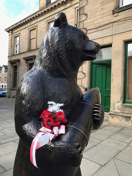 Estatua en honor a Wotjek en la ciudad polaca de Zagan