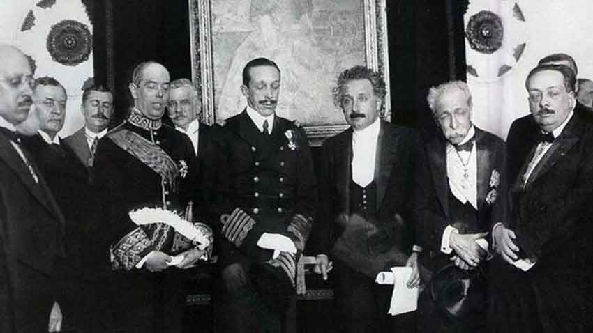 Einstein con Alfonso XIII