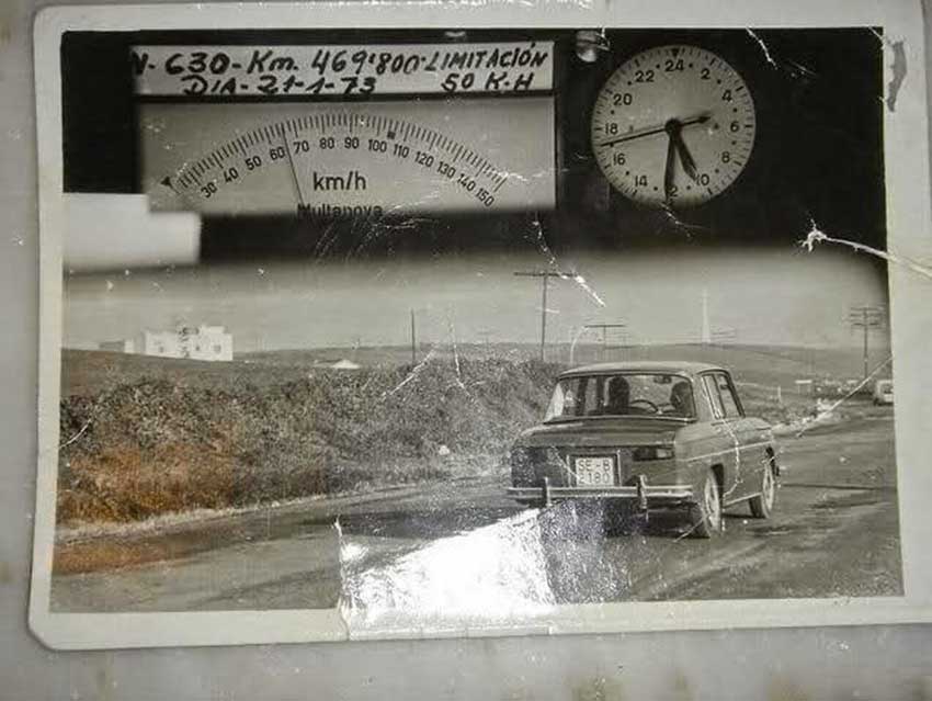 Multa por radar año 1973