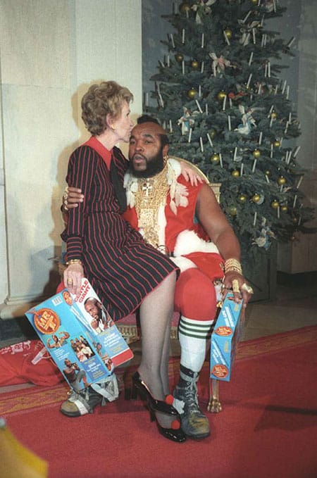 Nancy Reagan y Mr T el café de la historia