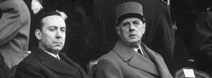 Michel Debré y Charles De Gaulle